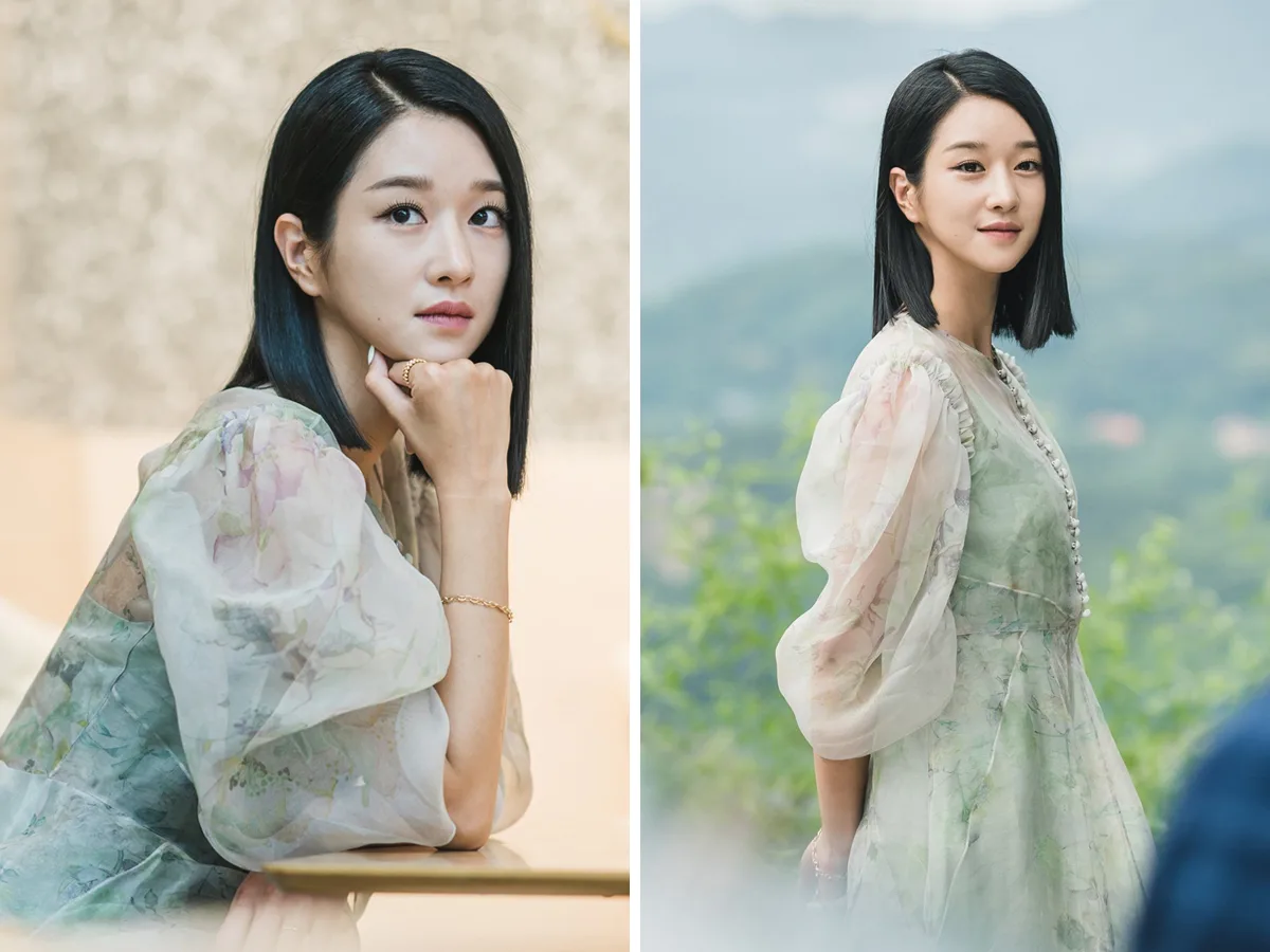 Seo Ye Ji mặc đầm voan dài tay phồng trong phim Điên Thì Có Sao