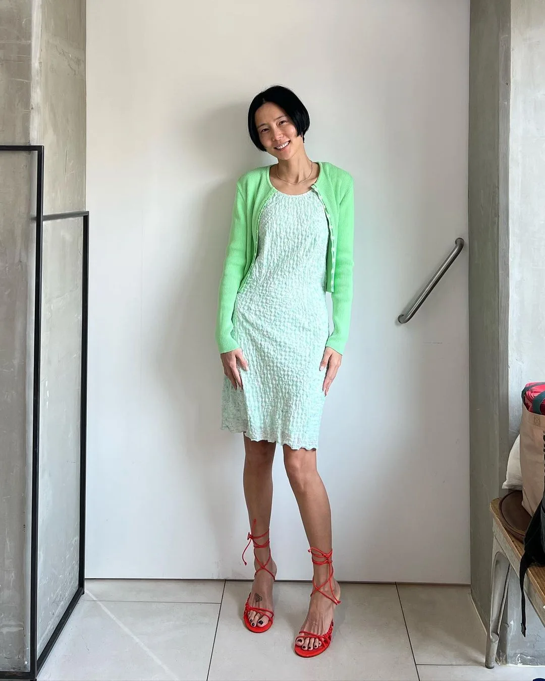 nayoungkeem diện cardigan