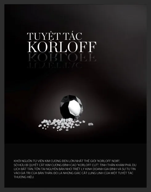Korloff Noir là viên kim cương đen duy nhất trên thế giới nặng 88 cara với những mặt cắt rực rỡ.