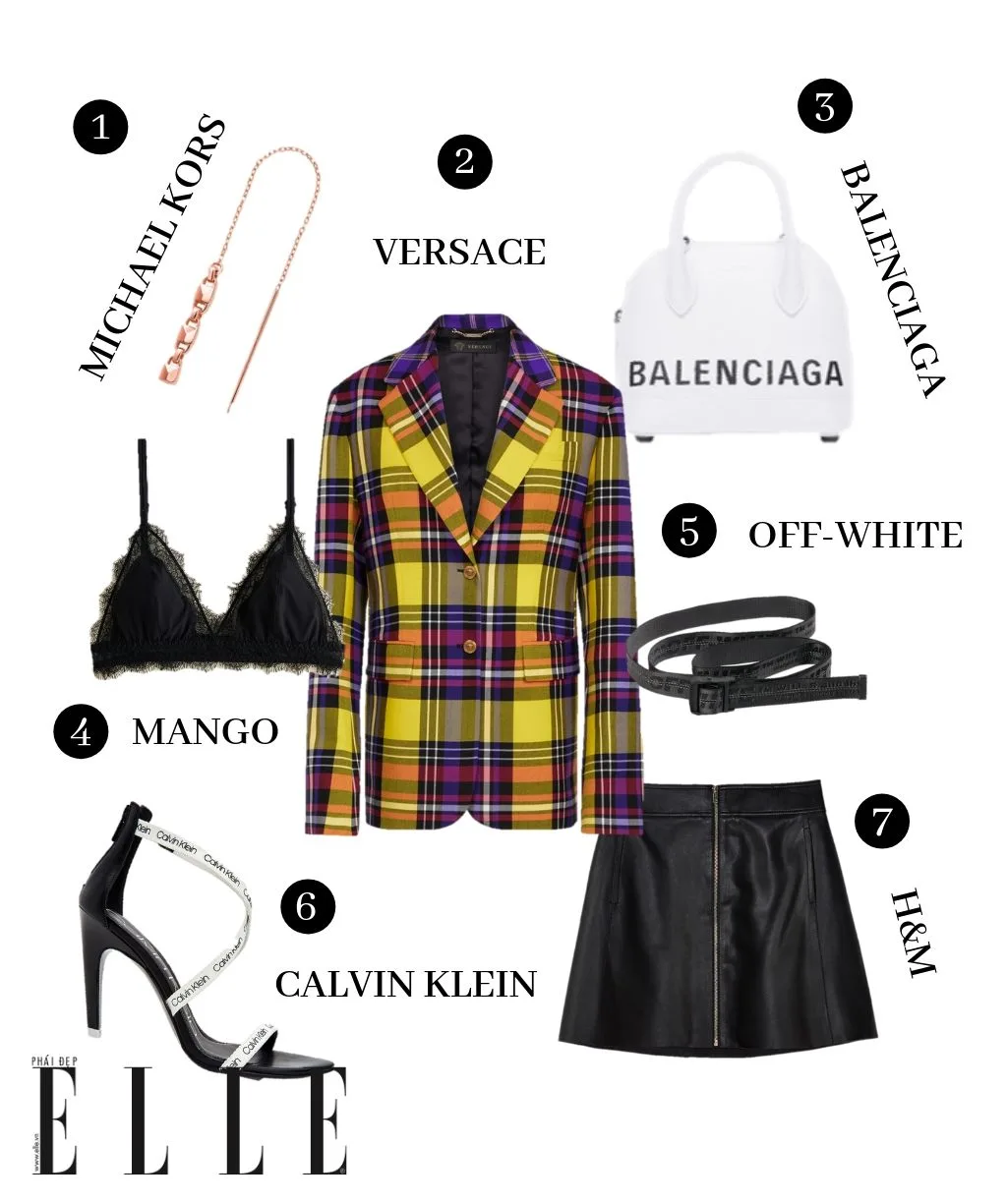 elle style calendar blazer giày quai mảnh