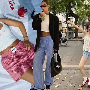 Trào lưu diện pyjama xuống phố lên ngôi, quần kẻ sọc lọt top tìm kiếm