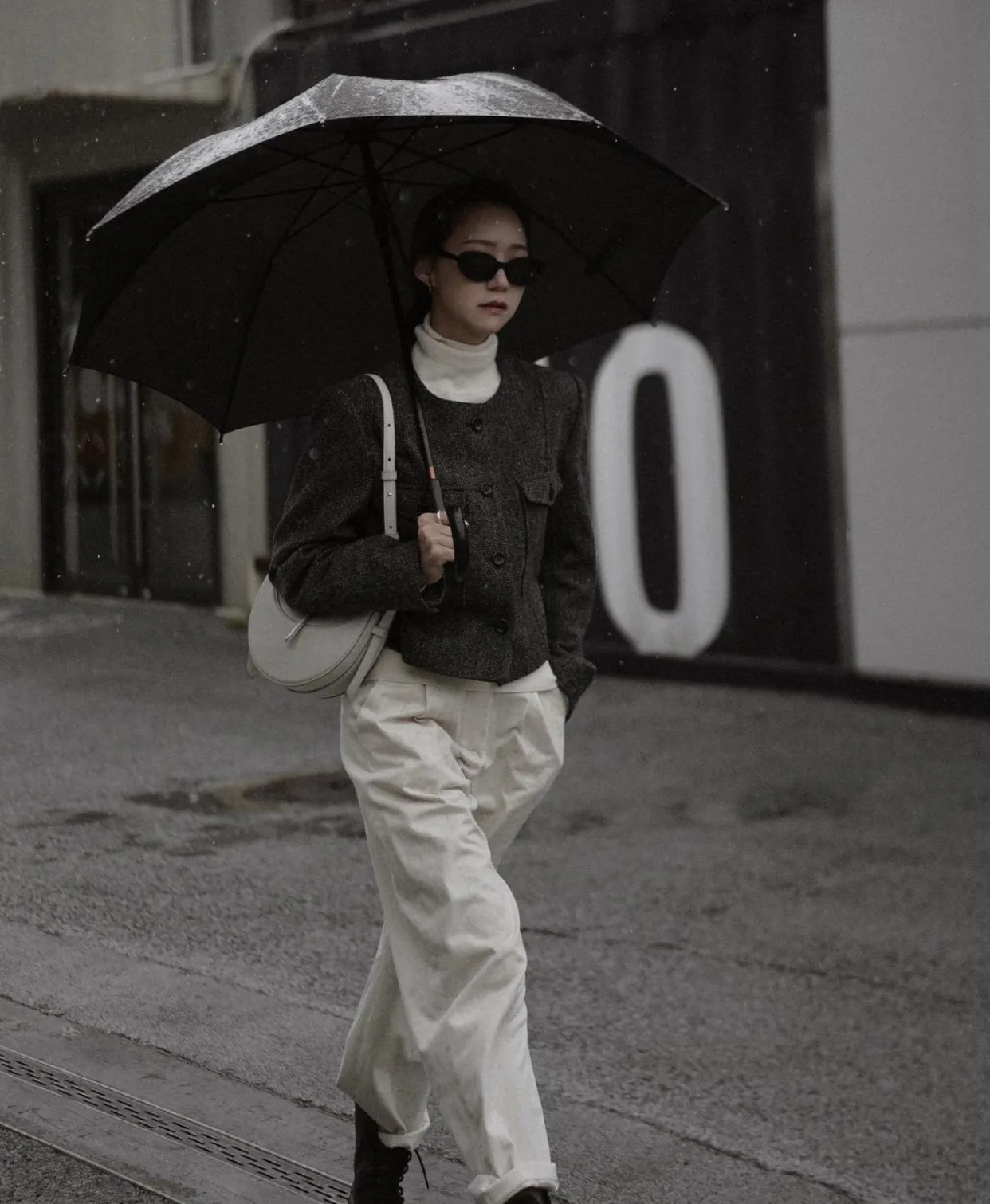 Áo khoác Blazer cổ tròn