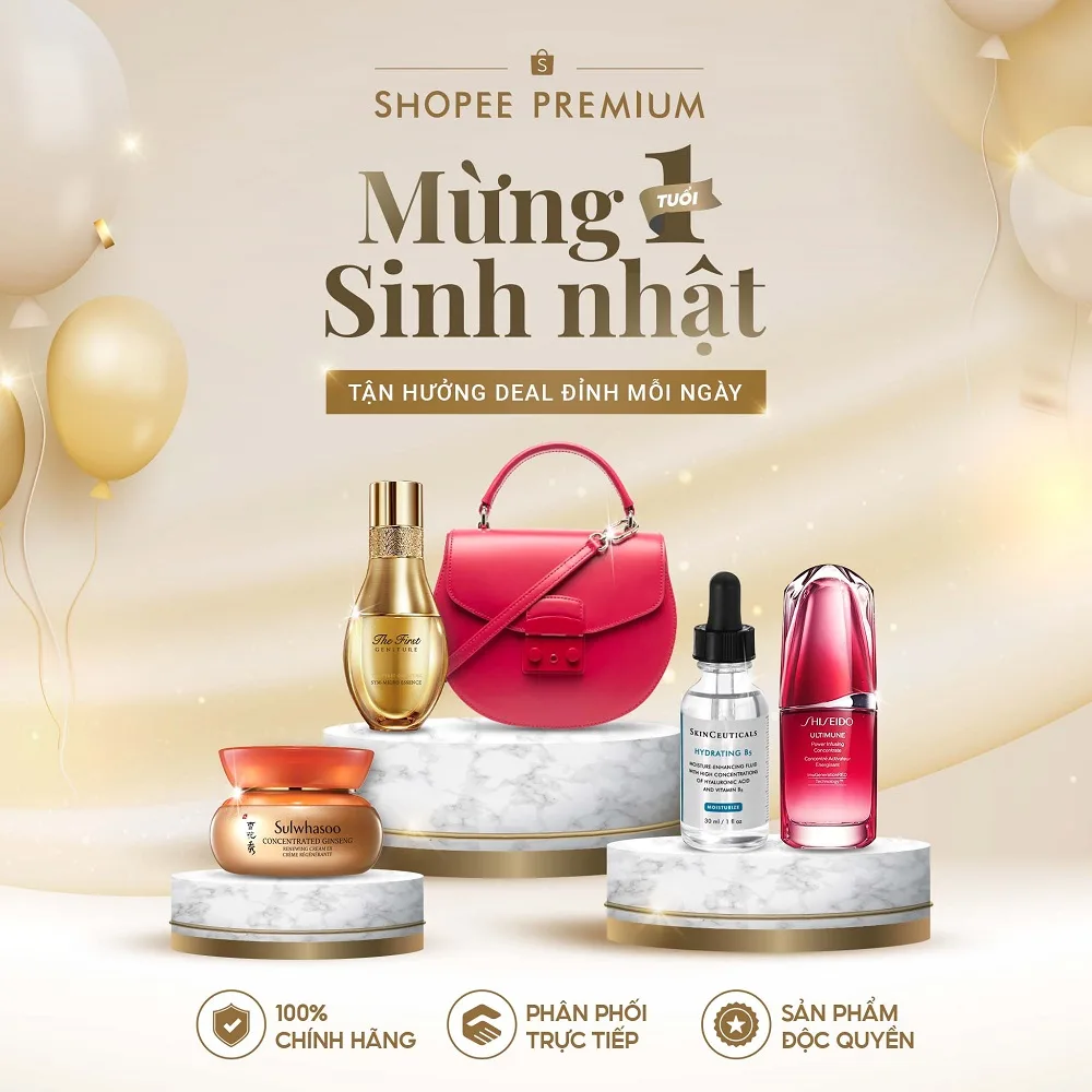 Shopee Premium mừng ưu đãi sinh nhật 1 tuổi Shopee Premium mừng ưu đãi sinh nhật 1 tuổi