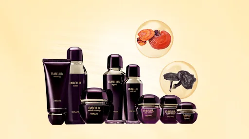 embellir 7 sản phẩm trên nền vàng