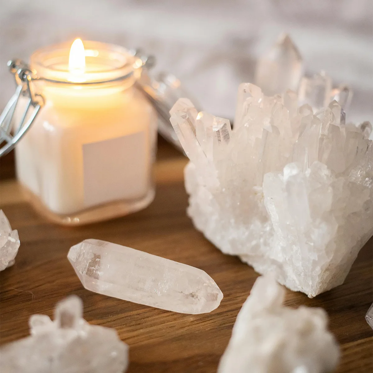 đá thạch anh trắng clear quartz