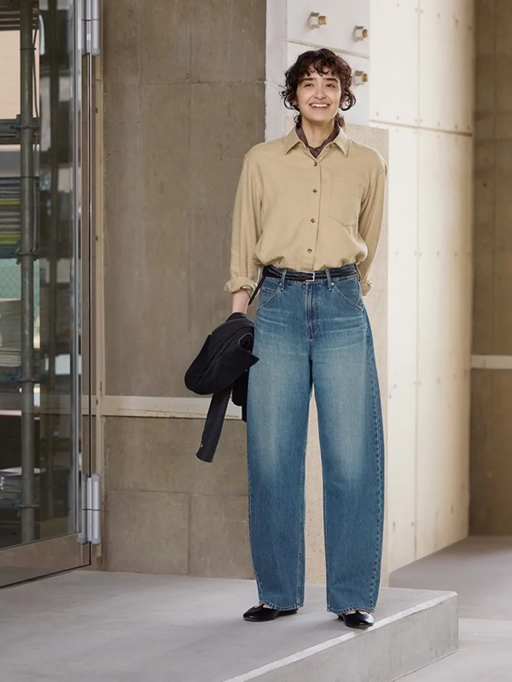 Quần jeans suông uniqlo
