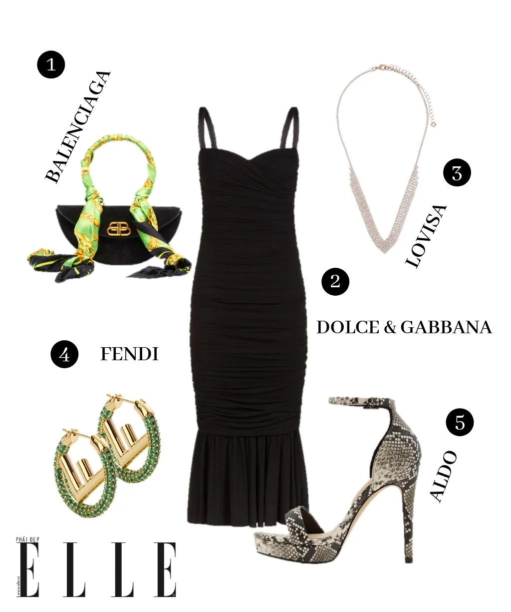 elle style calendar đầm LBD