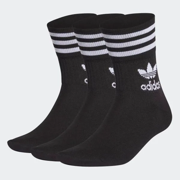 adidas ORIGINALS Unisex Mid Cut Crew Socks black .jpeg