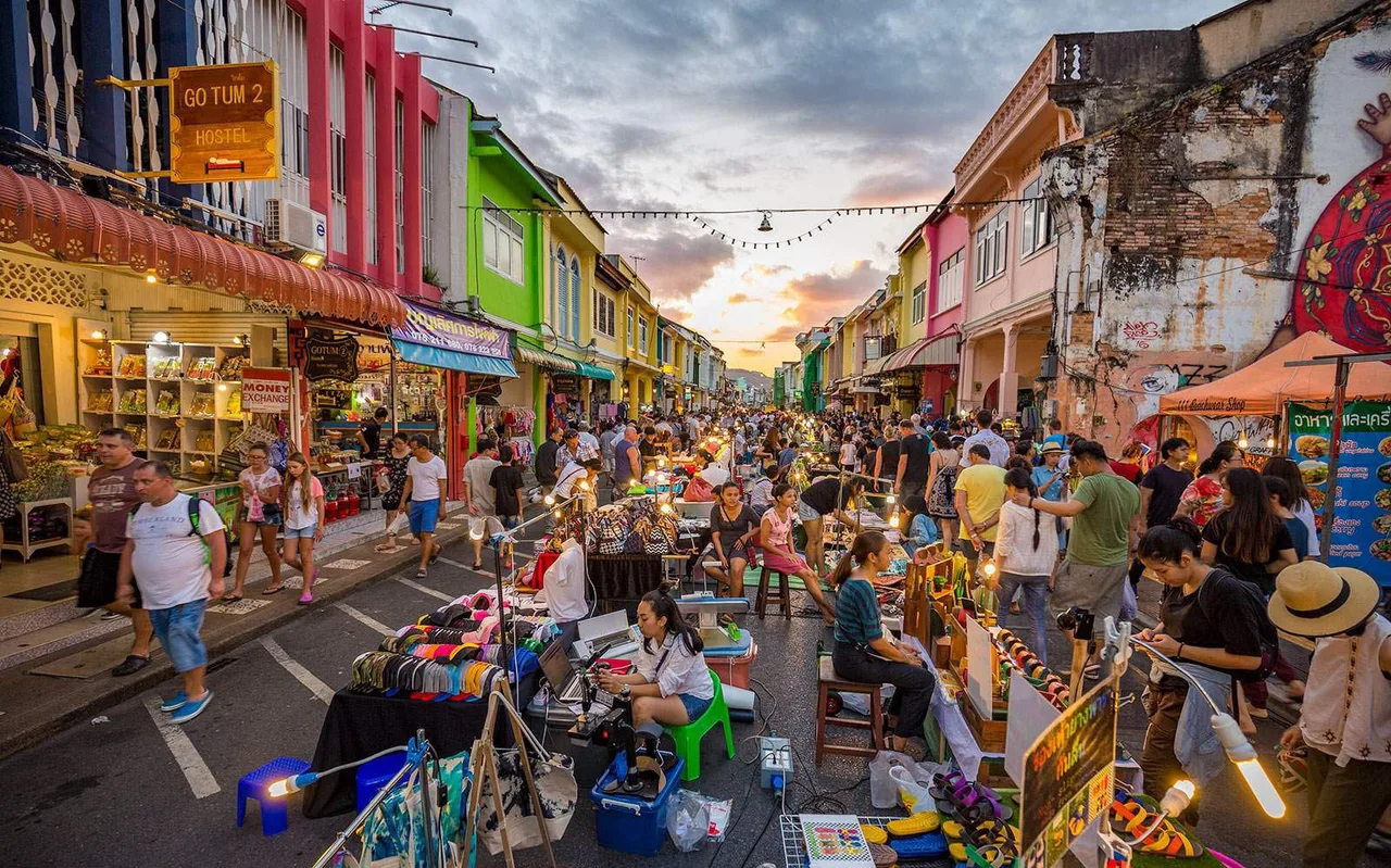 chợ đêm chủ nhật chiang mai thái lan