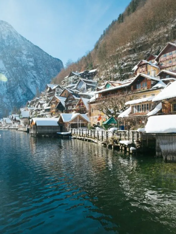 Vẻ đẹp mùa đông Hallstatt