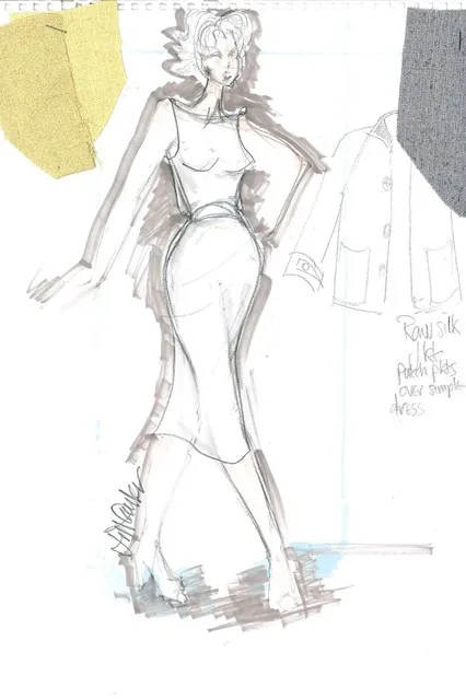 Sketch của nhà thiết kế trang phục phim Jill Taylor.