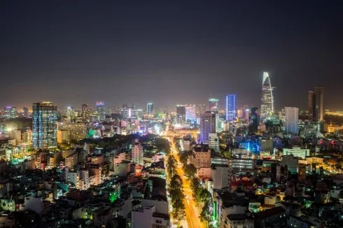 Pullman SAigon Centre- View City from Hotel - Night time