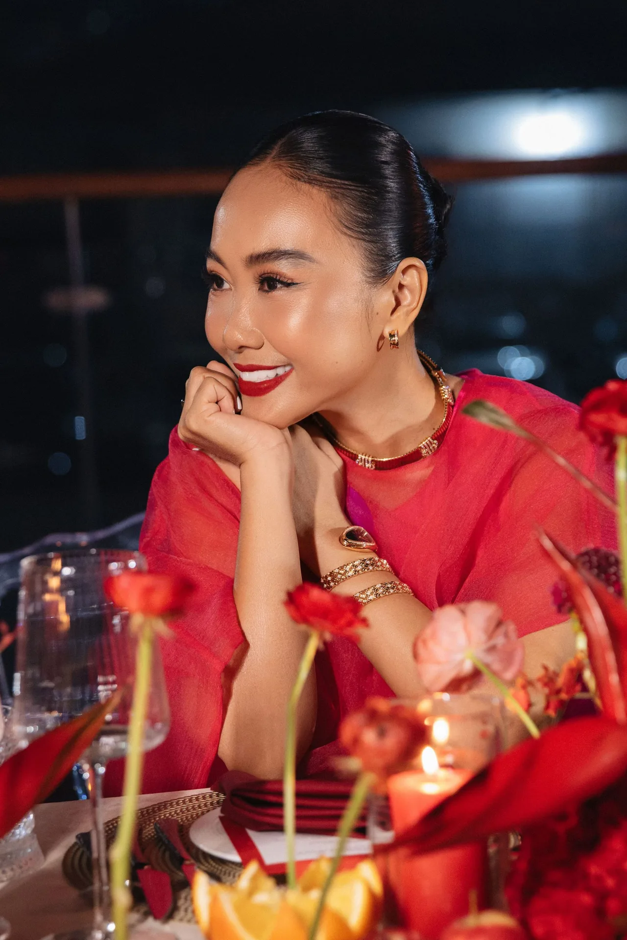 Đoan Trang tại buổi tiệc đón năm mới của Bvlgari