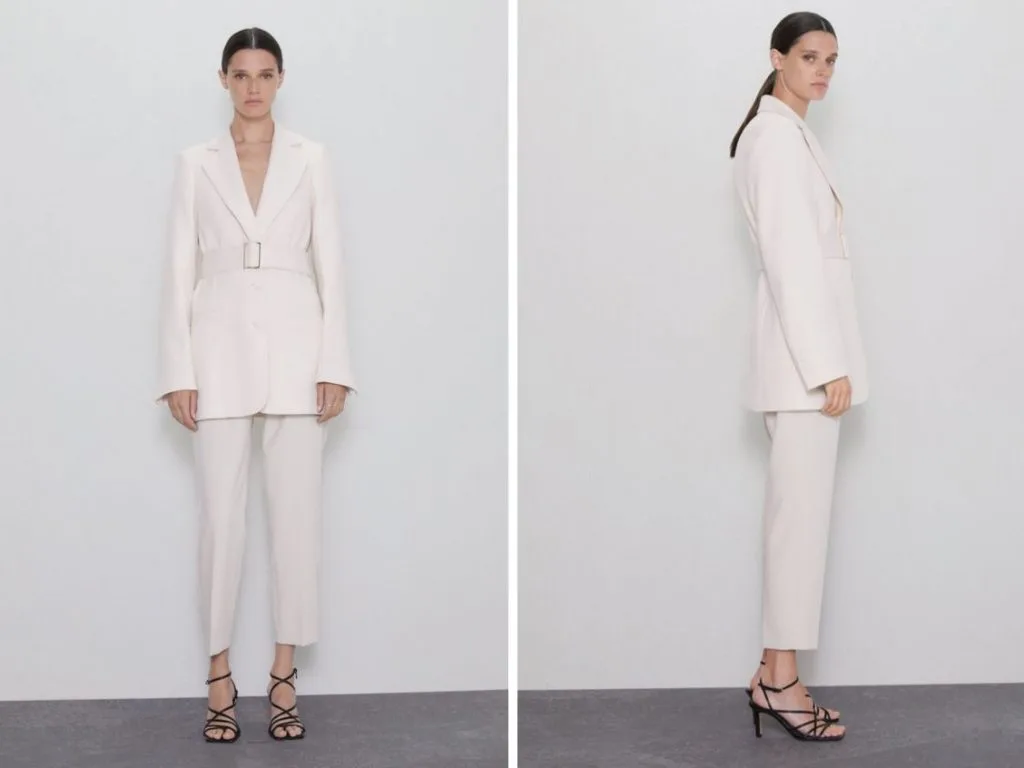 Thời trang công sở thu 2019 - suit thắt eo ZARA