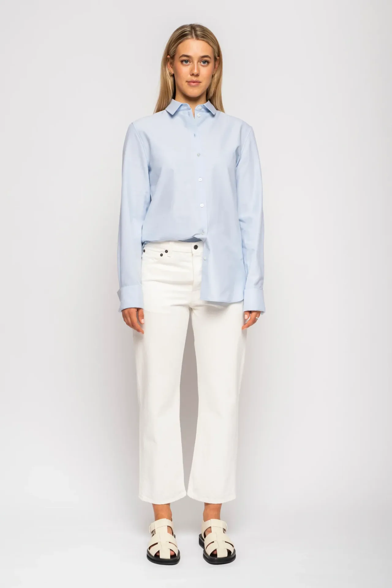 Quần denim trắng