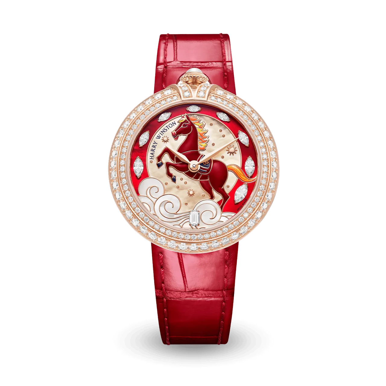 Vẻ đẹp đầy uy quyền của chú “ngựa lửa” trên thiết kế Harry Winston Chinese New Year Automatic 36mm