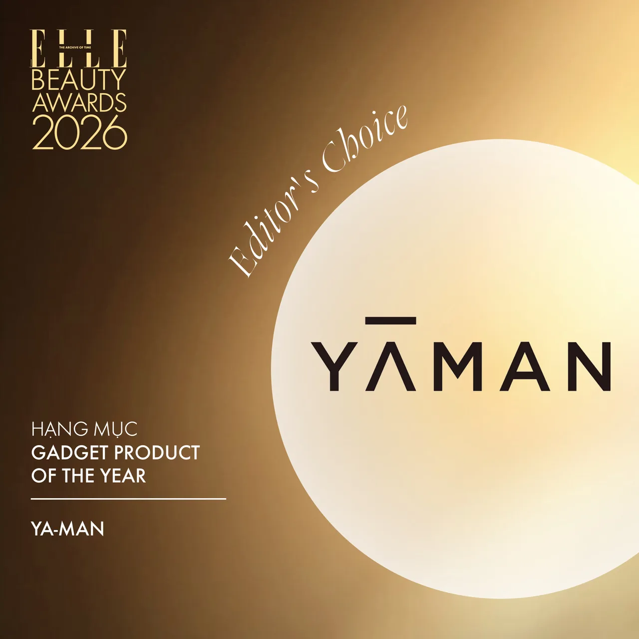 YA-MAN đạt giải Gadget Product of The Year tại ELLE Beauty Awards 2026