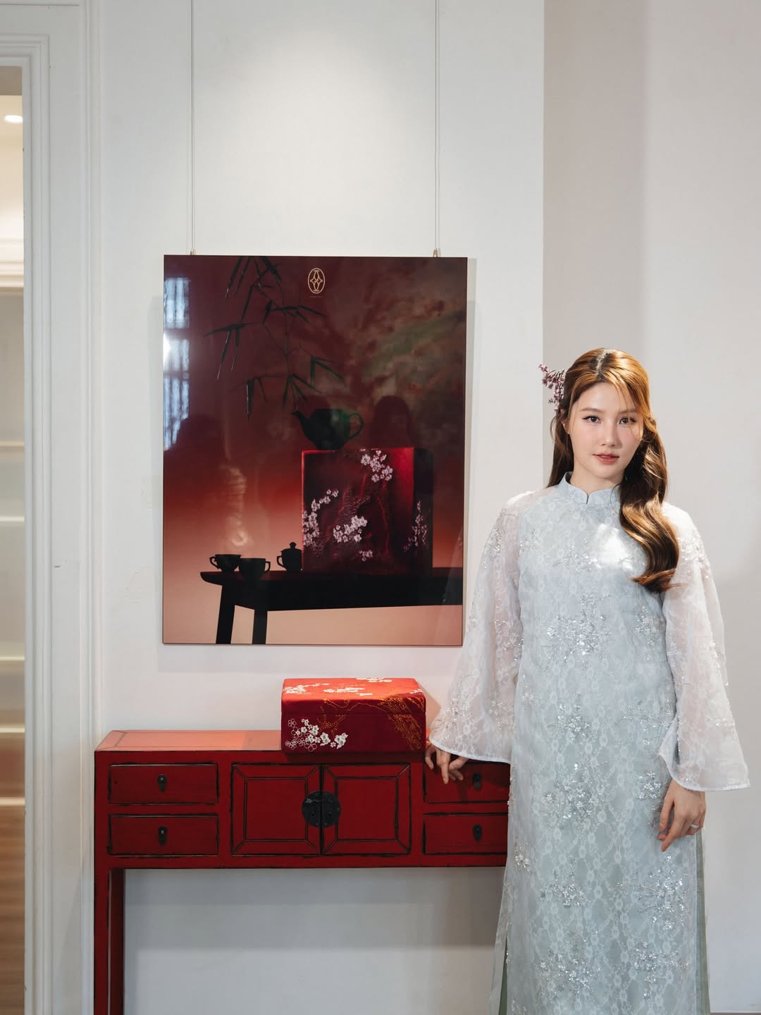 áo dài màu xanh đẹp