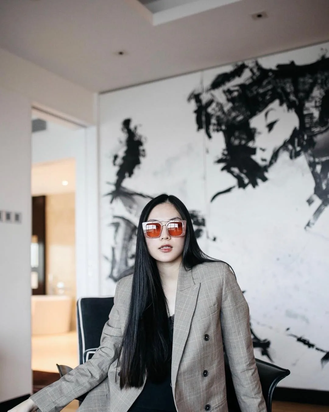 Áo khoác blazer kẻ caro 18 Áo khoác blazer kẻ caro 18