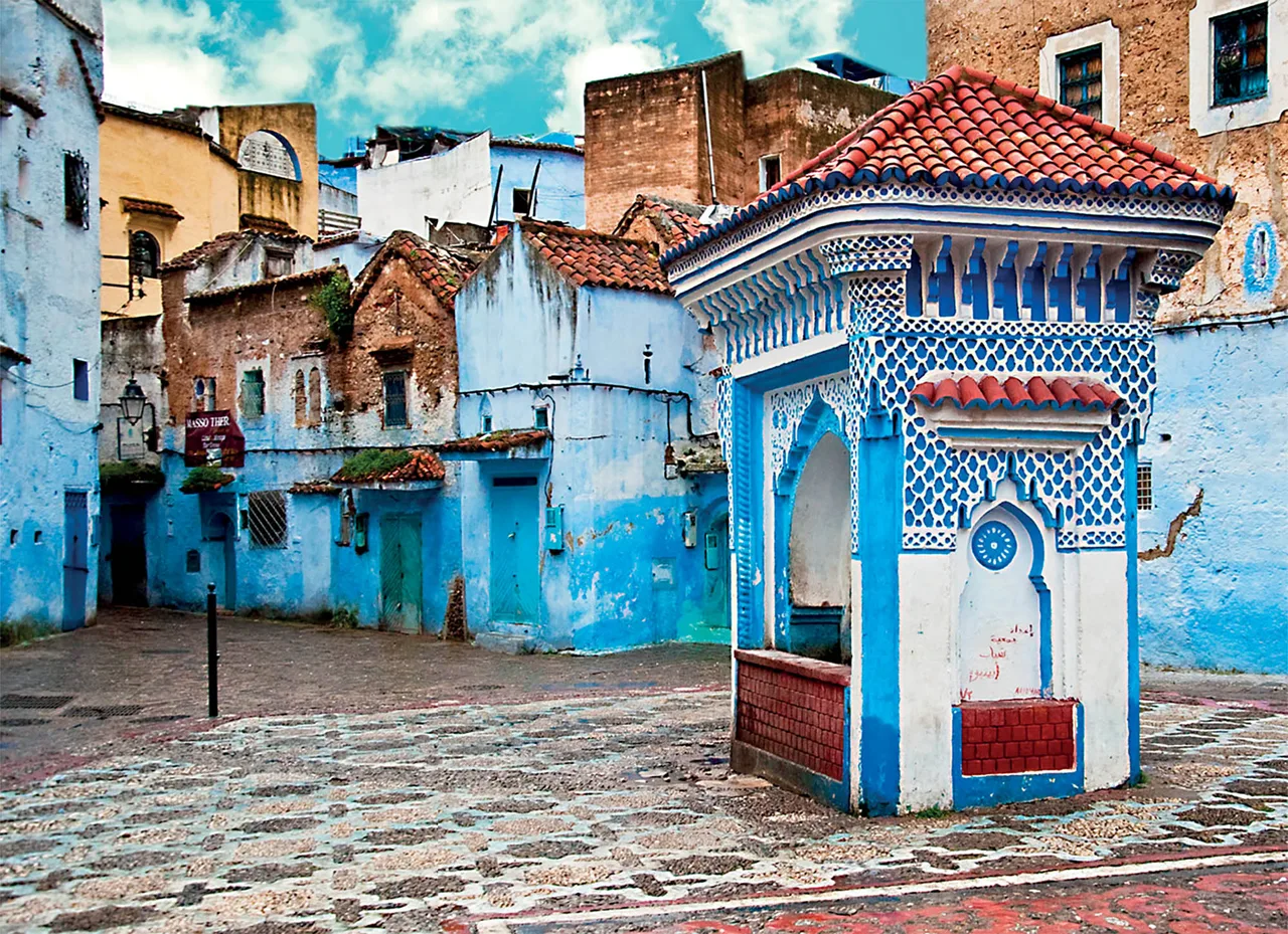 Morocco du lịch khung cảnh những ngôi nhà tại Chefchaouen Morocco du lịch khung cảnh những ngôi nhà tại Chefchaouen