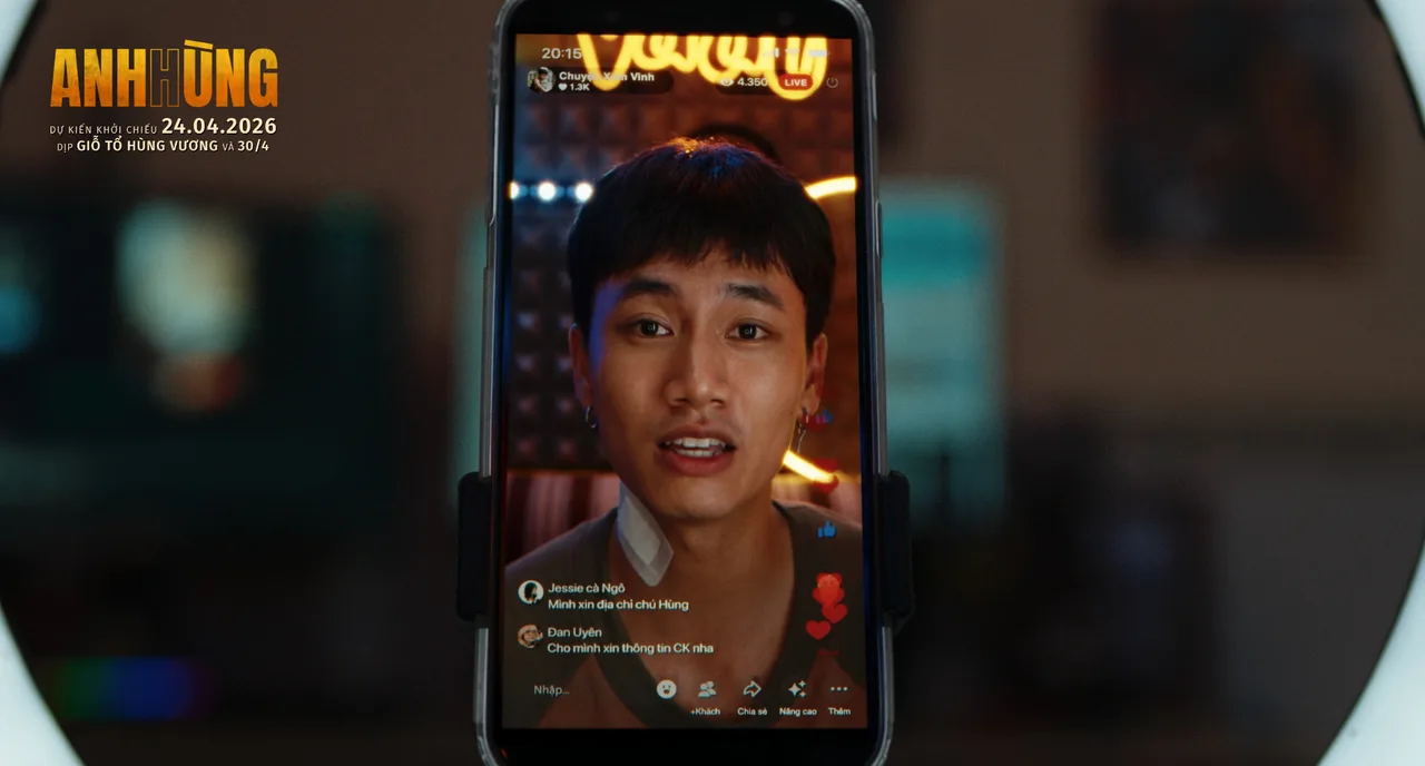Đoàn Thế Vinh trong phim Anh Hùng.