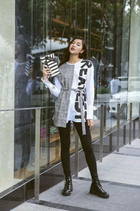 Gợi ý street style cùng giày boots cho mùa Thu-Đông 2017 từ các fashionista Việt Gợi ý street style cùng giày boots cho mùa Thu-Đông 2017 từ các fashionista Việt