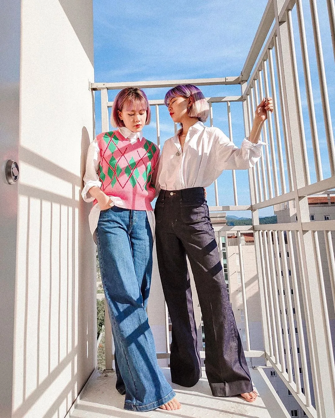 món đồ retro thời trang quần jeans ống loe