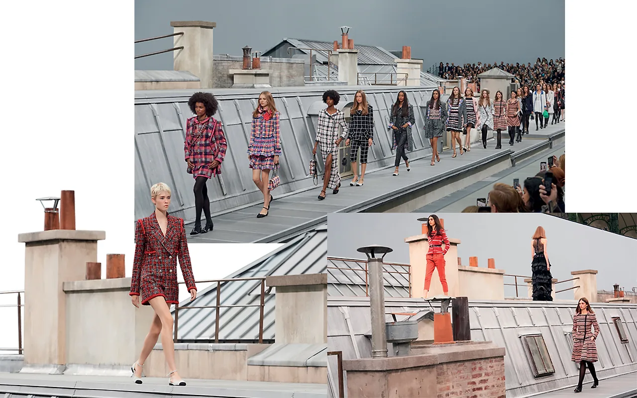 sàn diễn tái hiện Paris Chanel sàn diễn trên mái nhà của Chanel tuần lễ thời trang Xuân Hè 2020