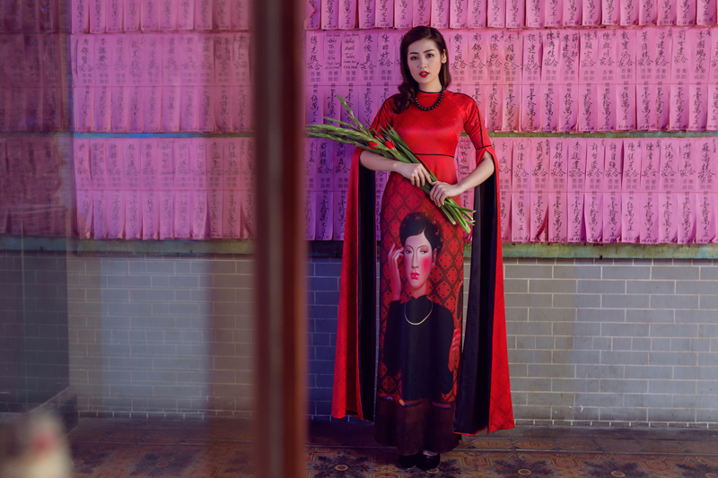 Áo dài của Adrian Anh Tuấn x Chinh - elle man 19