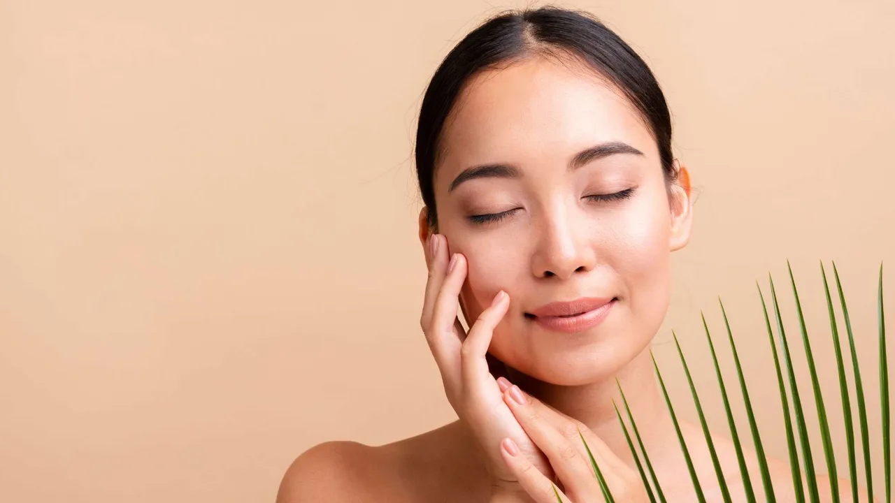 Phụ nữ đặt tay lên mặt