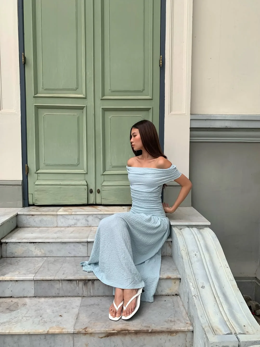 đầm sắc icy blue