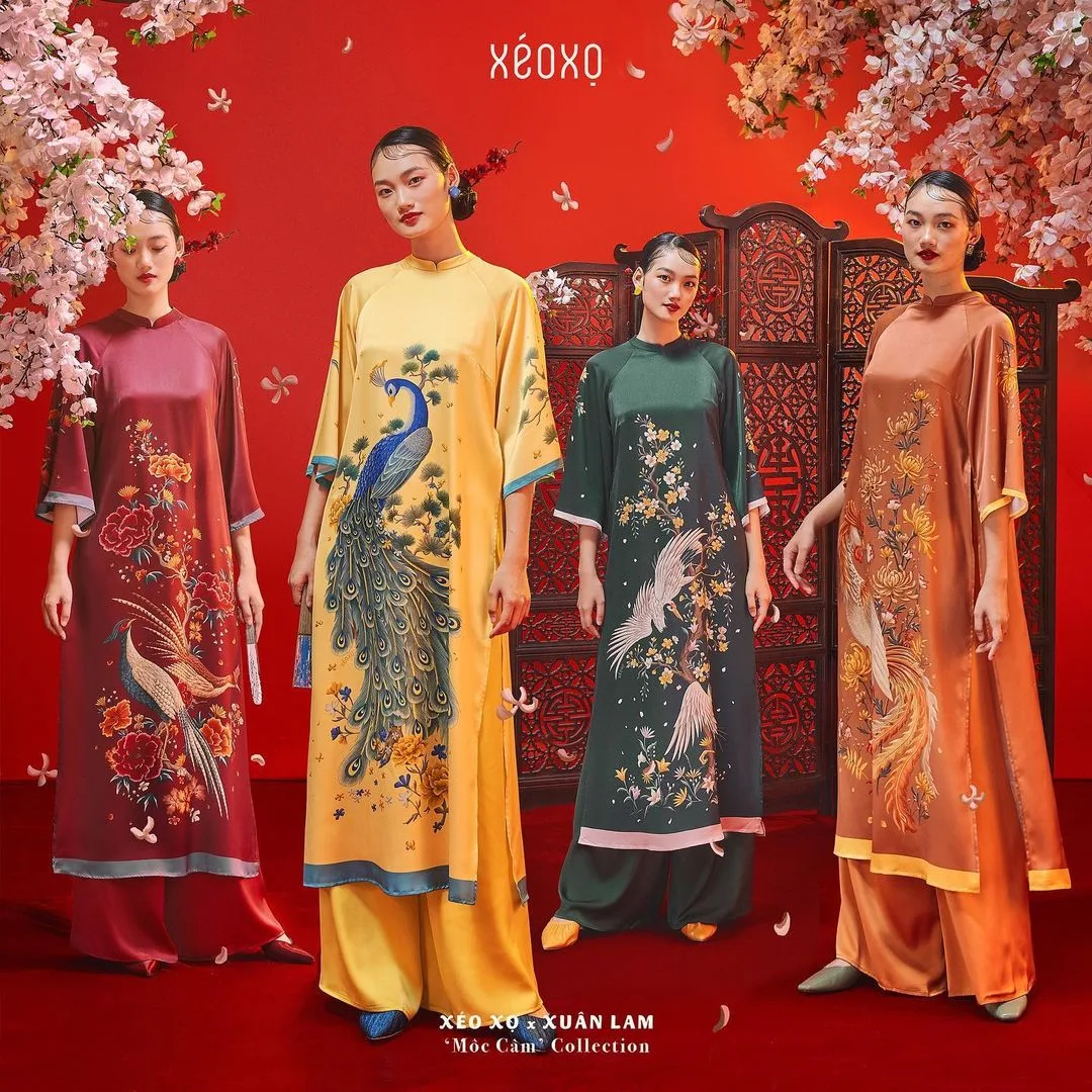 bst áo dài tết xéo xọ