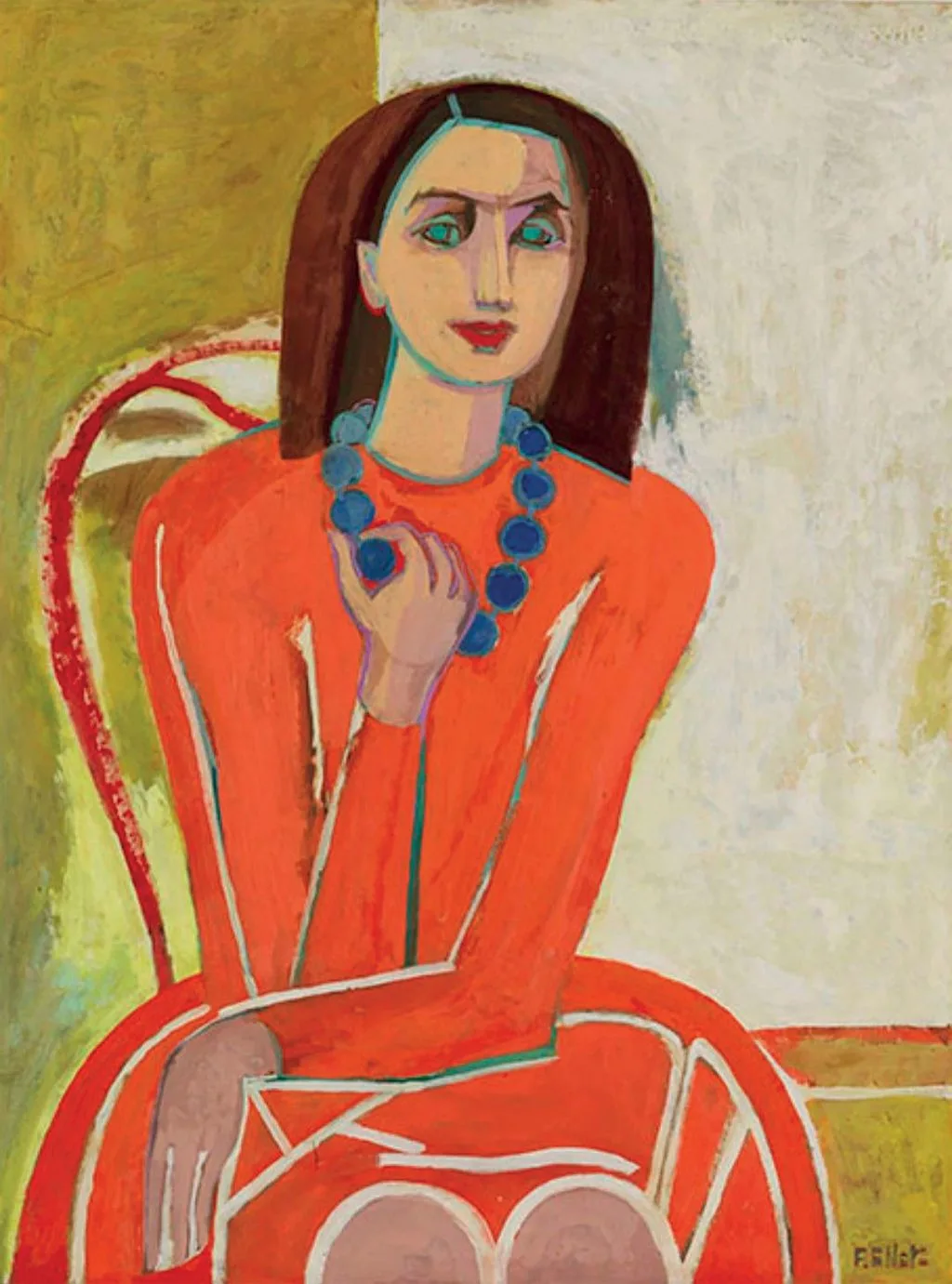 nữ họa sĩ 5 Tác phẩm "Study for a Self-Portrait của danh họa Françoise Gilot (1944-1945).