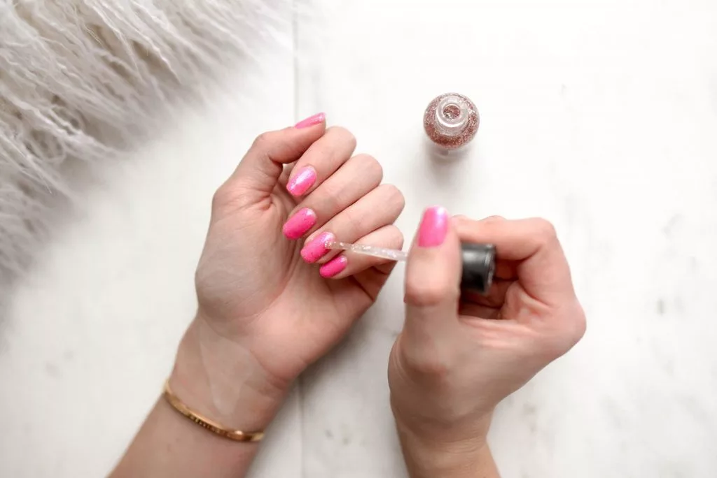 Sơn móng tay-Nail màu hồng. Sơn móng tay-Nail màu hồng.