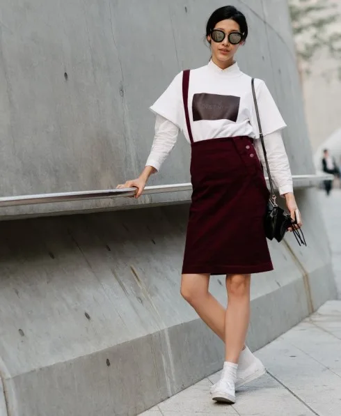 Cách phối đồ với Overall Dress