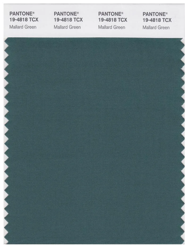 Thông tin về màu xanh cổ vịt trên Pantone
