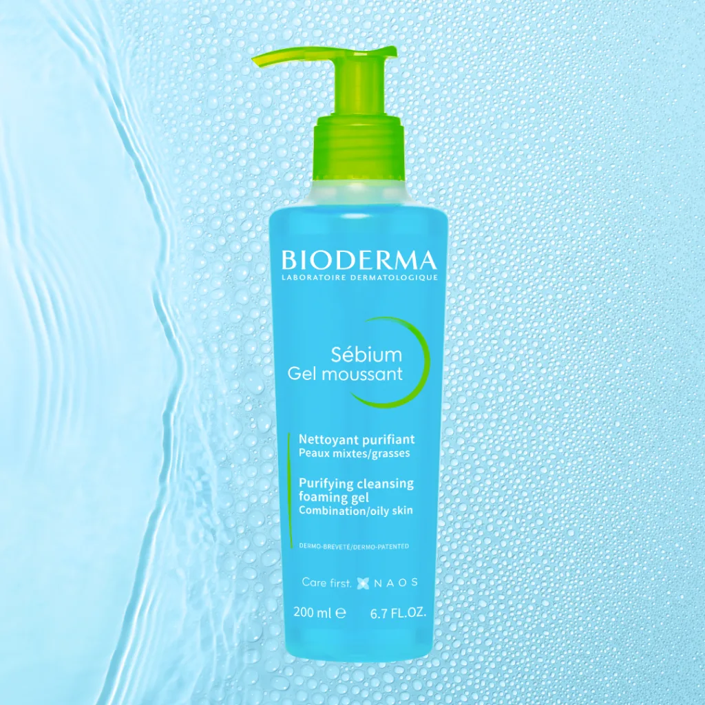 Sản phẩm làm sạch da dầu và bã nhờn Gel rửa mặt tạo bọt Bioderma Sebium Gel Moussant Sản phẩm làm sạch da dầu và bã nhờn Gel rửa mặt tạo bọt Bioderma Sebium Gel Moussant