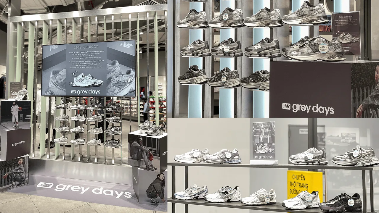 Không gian trưng bày chiến dịch Grey Days tại cửa hàng ABC-MART Thiso Mall Sala.
