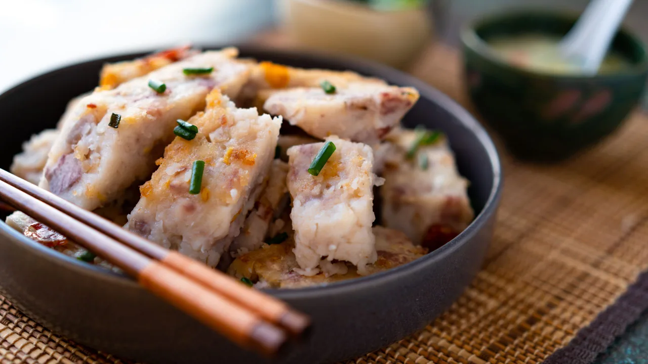 bánh khoai môn điểm tâm