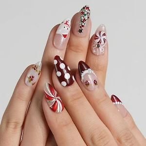 Các kiểu nail mắt mèo lý tưởng cho mùa Noel 2025.