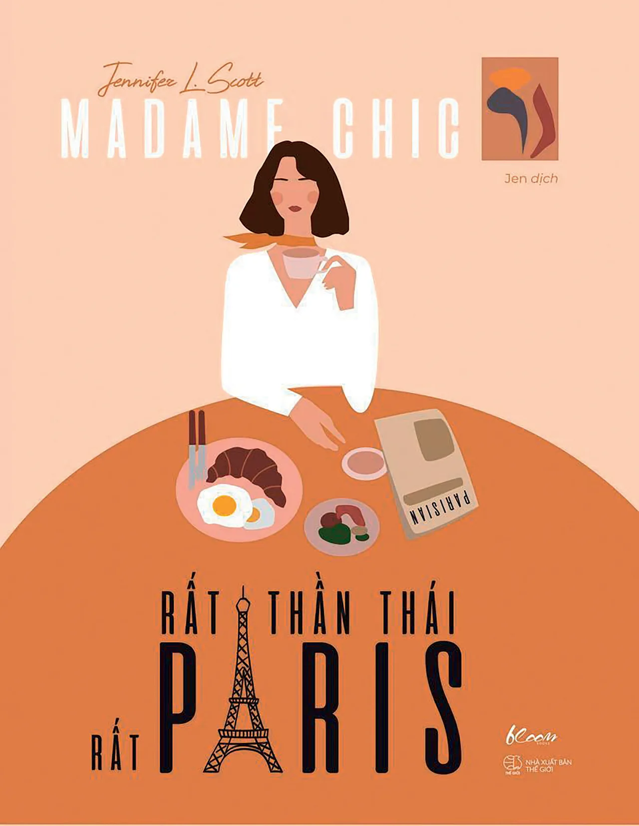 sách hay Madame Chic Jennifer Scott cô gái ngồi tại bàn tròn