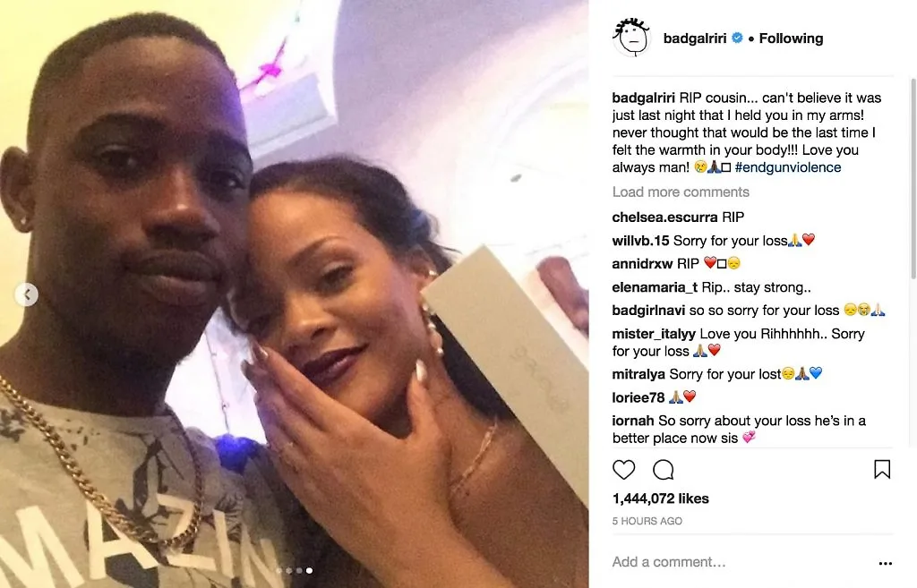em họ nữ ca sĩ Rihanna em họ nữ ca sĩ Rihanna