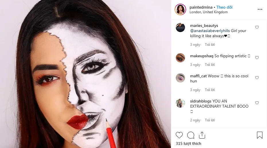 nghệ sĩ trang điểm instagram 18