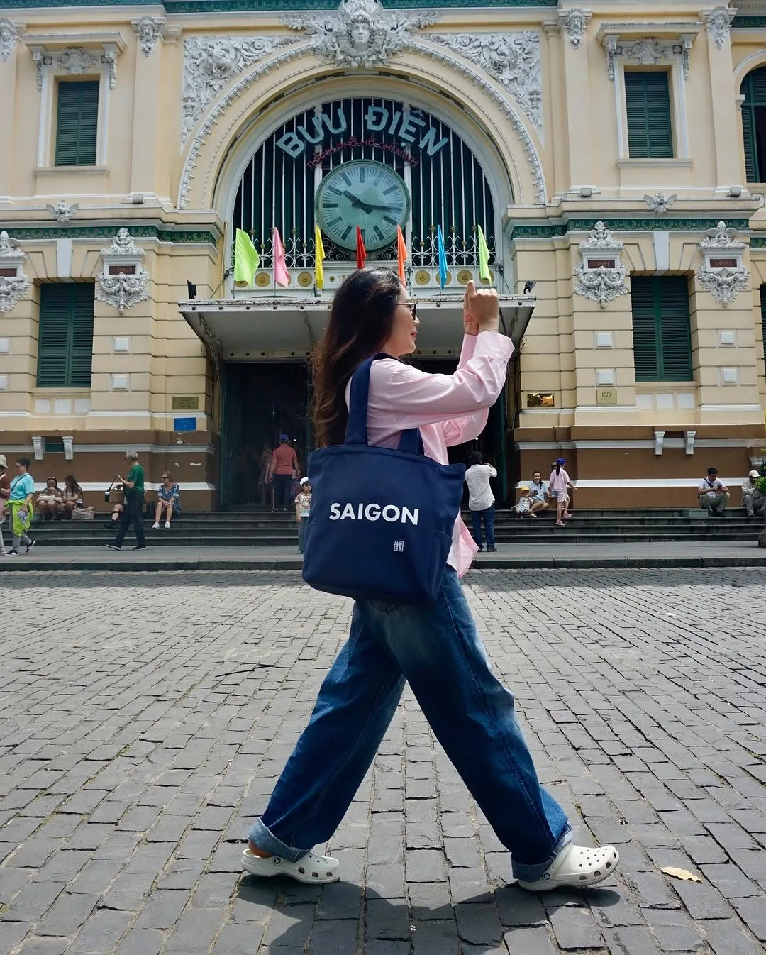 túi canvas in chữ "Saigon"
