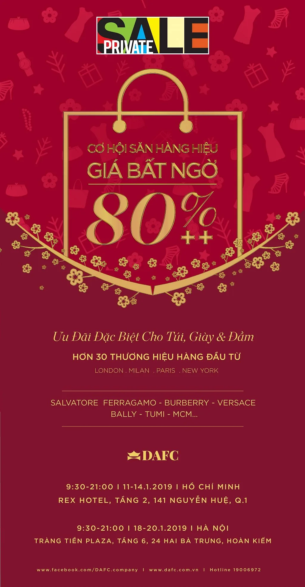 mua hàng hiệu giảm đến 80%++ tại Private Sale 10