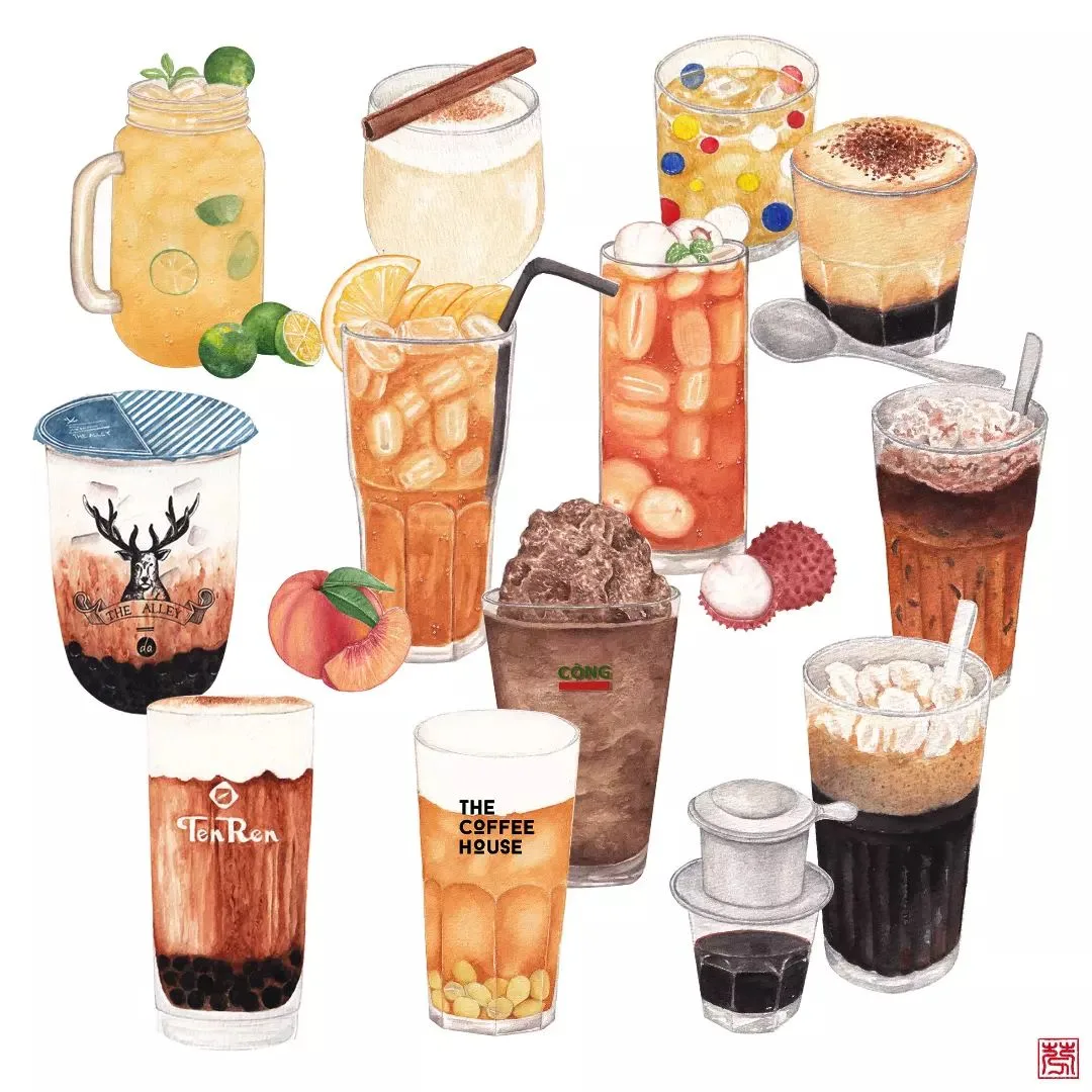 digital painting đồ uống