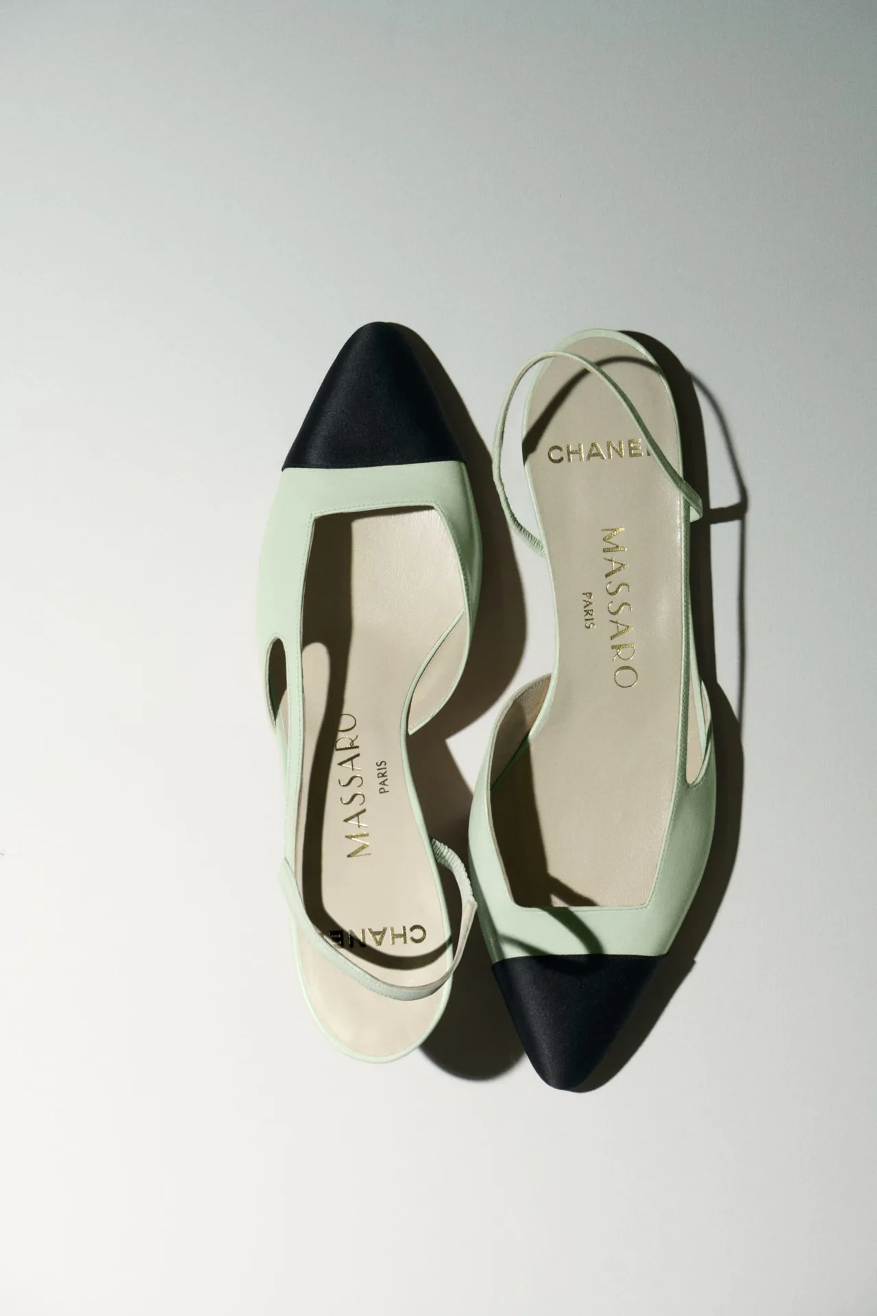slingback mint chanel