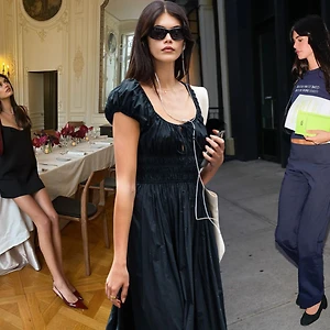 Tủ đồ dạo phố Paris tối giản của Kaia Gerber cùng người mẹ siêu mẫu