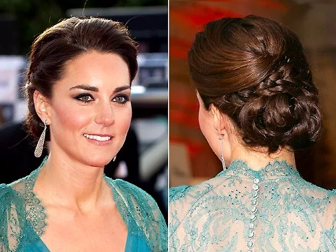 Kiểu tóc đẹp của công nương Kate Middleton - tóc búi 