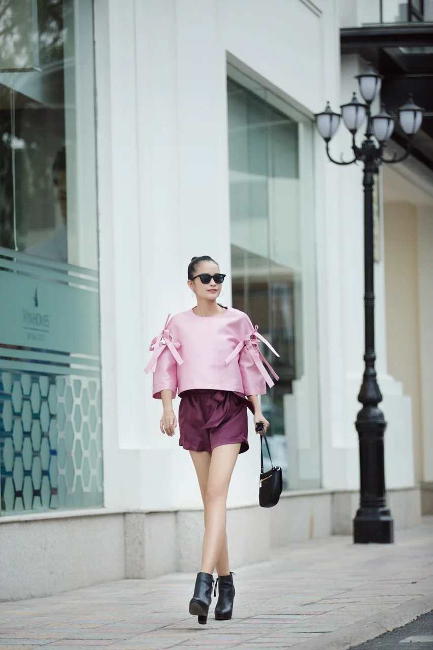 Ngọc Châu Vietnam’s Next Top Model lựa chọn phong cách đối lập xuống phố trước thềm Vietnam International Fashion Week Thu Đông 2016 - ELLE VN